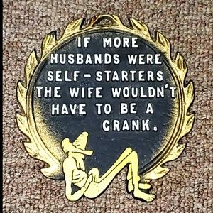 Vintage Novelty Trivet, Hot Plate, Wall Decor Husband and Wife Humor Gag Gift